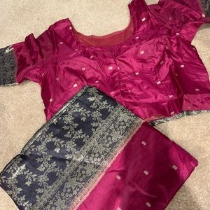 NEW Pakistani Indian silk sari M saree